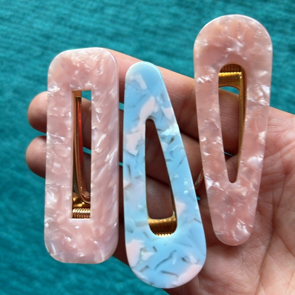Cute new jelly hair clips set of 3
